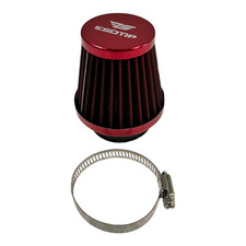 Luftfilter Renn Sportluftfilter 58 59 60 mm Rot Mofa Roller Moped Quad ATV