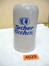 4629.     Alter Steingut Bierkrug  Tucher Siechen   Bierkrug   1 L