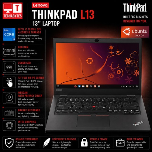 Lenovo thinkpad l13 laptop - thinkpad, 13"