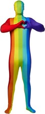Men`s Rainbow Morphsuit Adult