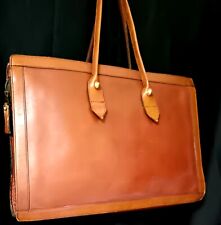 Tasche aus dickem Echtleder Reißverschluss Cognac-Braun B/H/T: 42x28x8 cm