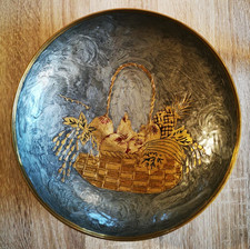 dekorative Messingschale Motiv