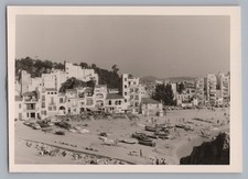 Blanes Costa Brava Spanien 1974 - Strand Fischerboote - Altes Foto 1970er