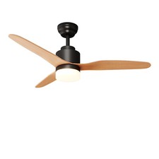 Deckenventilator mit Beleuchtung Fan LED Licht Dimmbar Fernbedienung 47" Schwarz