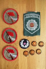 10 Aufnäher DDR, Kampfgruppen,Schutzpolizei,Patch,Ärmelabzeichen