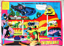Superman Poster Die Geheimnisse der BAT-Höhle original Versandrolle Ehapa Etiket