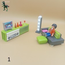 Playmobil-Wohnzimmer-Haus-Haus-Villa-Viktorianisch-Stadt-Wohnzimmer-Sofa-Möbel