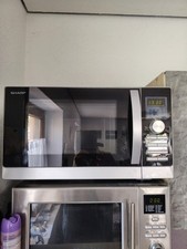 Sharp R-843INW 3-in-1 Mikrowelle silber 20 Mikrowelle Grill und Backofen