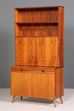 Traumhafter Mid Century Sekretär Palisander Holz Schrank Regal 60er Bücherregal