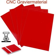 Graviermaterial rot weiß - rot-weiß, 5