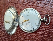 Schöne 1940er Jahre Stowa Taschenuhr in Silber Dominitwerke für Treue Dienste