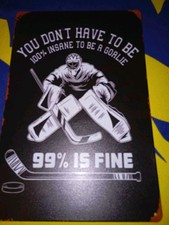 Eishockey Torwart Metall Schild 