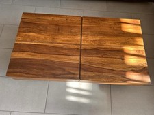 Massiver Design Couchtisch Bolt Sheesham 100cm Holztisch .