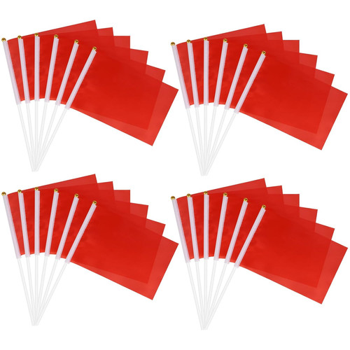 Kleine rote flagge stück - rote, 24