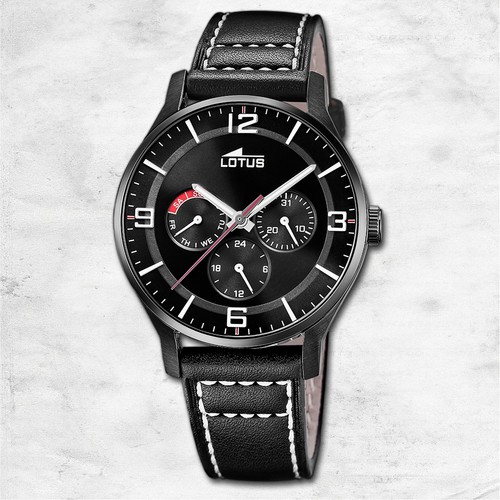 Lotus herrenuhr leder schwarz - lotus,