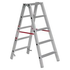 Euroline 20577 Stufenstehleiter 2x5 Stufen Stehleiter Stufenleiter Doppelleiter