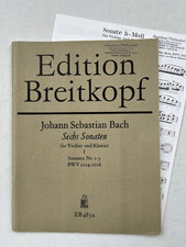 Noten . J.S. Bach. 6 Sonaten