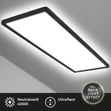Briloner LED Panel Slim 58 cm, schwarz, ultraflach  Deckenleuchte