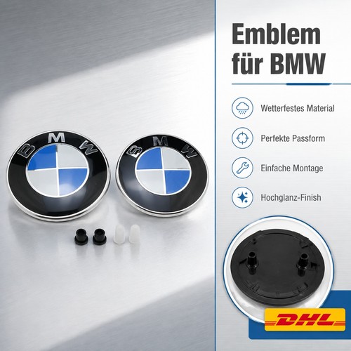 82mm 74mm emblem blau - 74mm, bmw