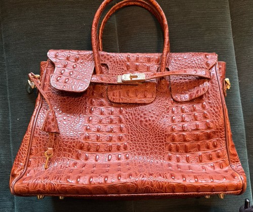 Handtasche leder cognac - handtasche,