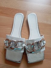 Neu Sandaletten Weiß/Silber
