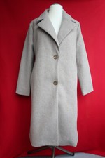 Damen Mantel, Wollmantel-Look, Gr. M, Hellbeige, NEU