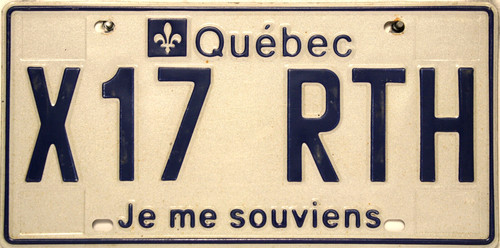Quebec license plate kanada - plate,