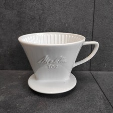 Melitta Porzellan Filter 102 3 Loch Weiß Vintage Kaffee Relief