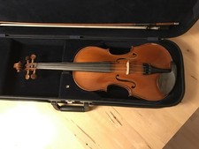 Violine Geige Französisch 4/4 mit Koffer, Bogen Und Kinnhalter