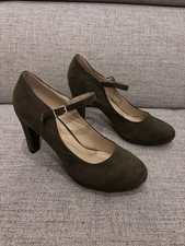 Riemchen Pumps Mit Schnalle Trachtenschuh Oktoberfest Khaki Grün 40 Neu
