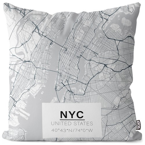 New york karte kissenhülle - new,
