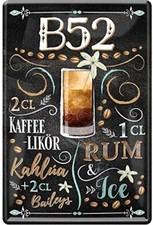 Blechschild cocktail rezept - cocktail,