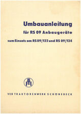 300902 Original Umbauanleitung Anbaugeräte RS 09 GT 122 GT 124