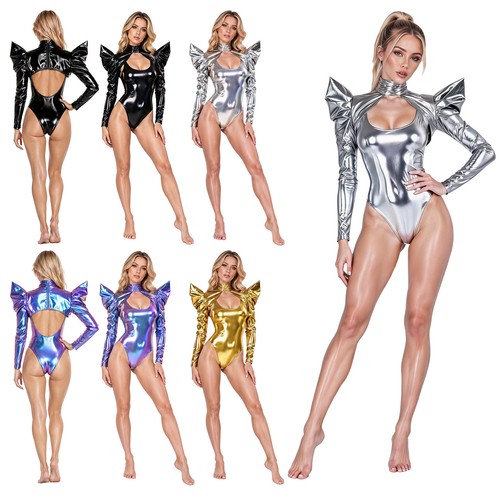 Damen metallic jumpsuit alien - damen,
