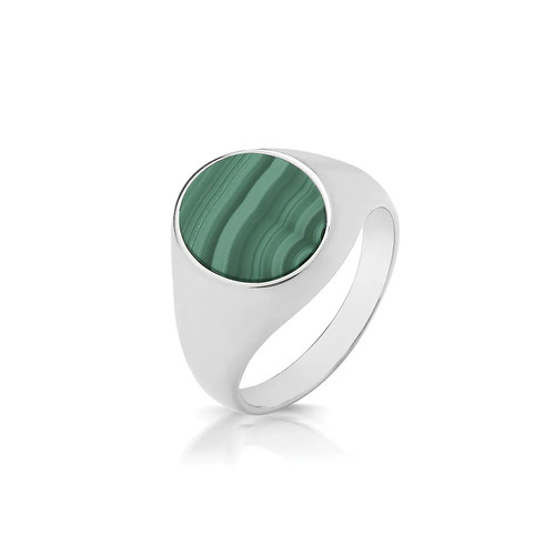 Dreifach ovaler malachit ring - dreifach,