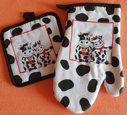 Set topflappen ofenhandschuh - &,