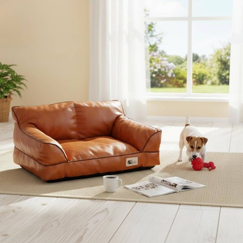 Hundebett lederoptik - in,