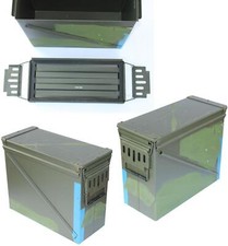 (abschließbar) Bundeswehr Kiste Metall Munkiste Nato Box 47,0 x 22,0 x 36,5 cm