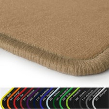 Velours Fußmatten Beige Randfarbe wählbar  für BMW Mini R52 Cabrio Bj 2001-2007