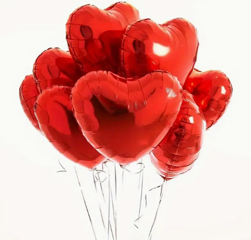 Herz folien ballons - ballons, rot