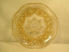 Walther Glas Schale Pressglas mit Glasschnitt Modell Herz 20er Jahre