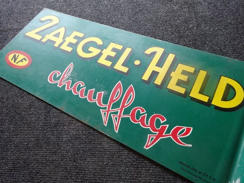 Zaegel held altes blechschild - zaegel,