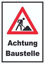 Achtung Baustelle Schild