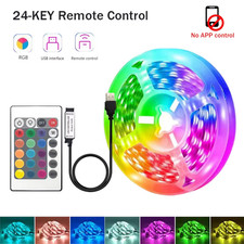 TV USB LED Light Strip RGB 5V Smart Musik Sync Farbwechsel Selbstklebend Hinterb