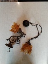 Hängelampe & Wandlampe Artdeco Stil Design - Messing - Farbe Orange