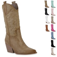 Damen Stiefel Cowboystiefel