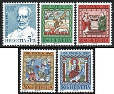 Schweiz MiNr.: 853/857 ** Pro Patria : Theodor Kocher postfrisch