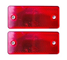 2x Rot Rückstrahler Reflektor