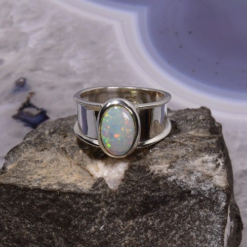 Edelopal ring 925er - 925er, silber