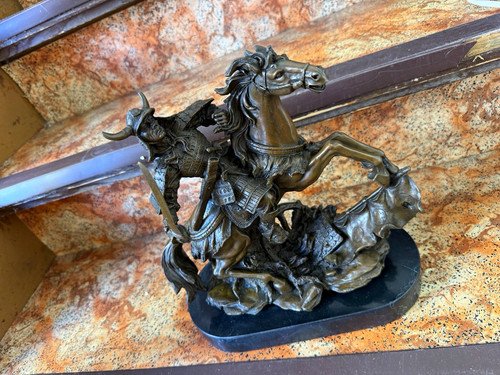 Bronze skulptur samurai - bronze,